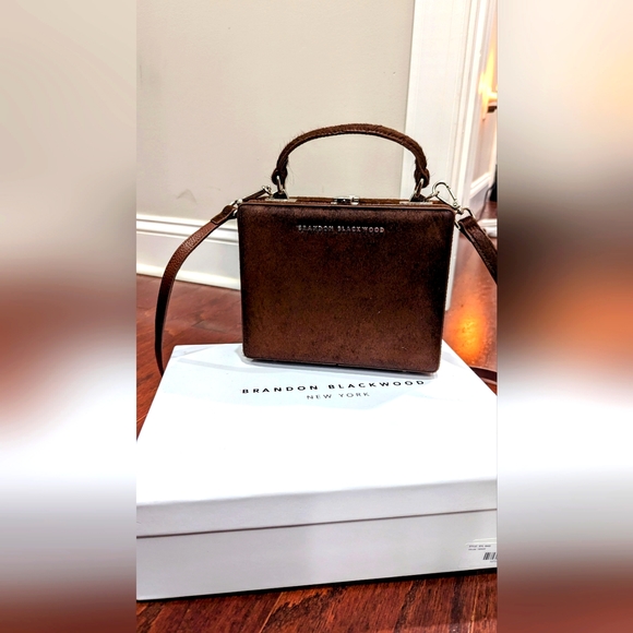 Brandon Blackwood Kendrick Trunk chocolate brown pony hair - Picture 1 of 3